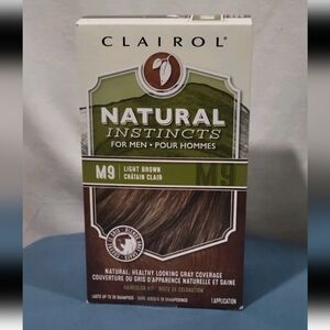 CLAIROL Natural Instincts For Men ~ M9 LIGHT BROWN Haircolor Kit - NEW